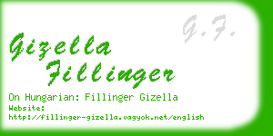 gizella fillinger business card